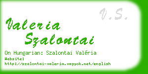 valeria szalontai business card
